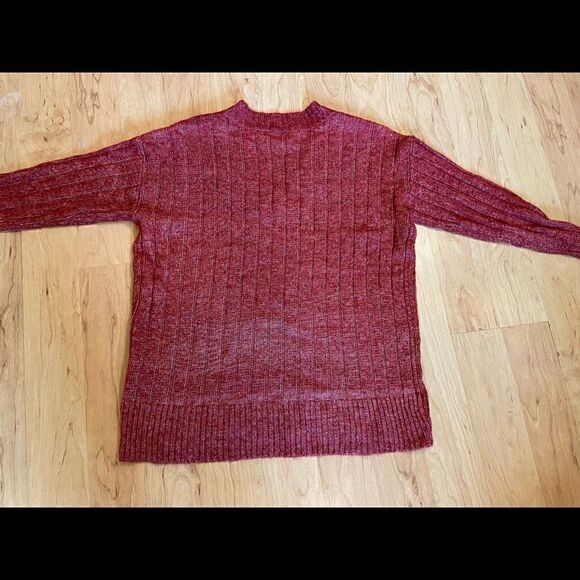 American Eagle red knit ribbed sweater - Picture 4 of 4